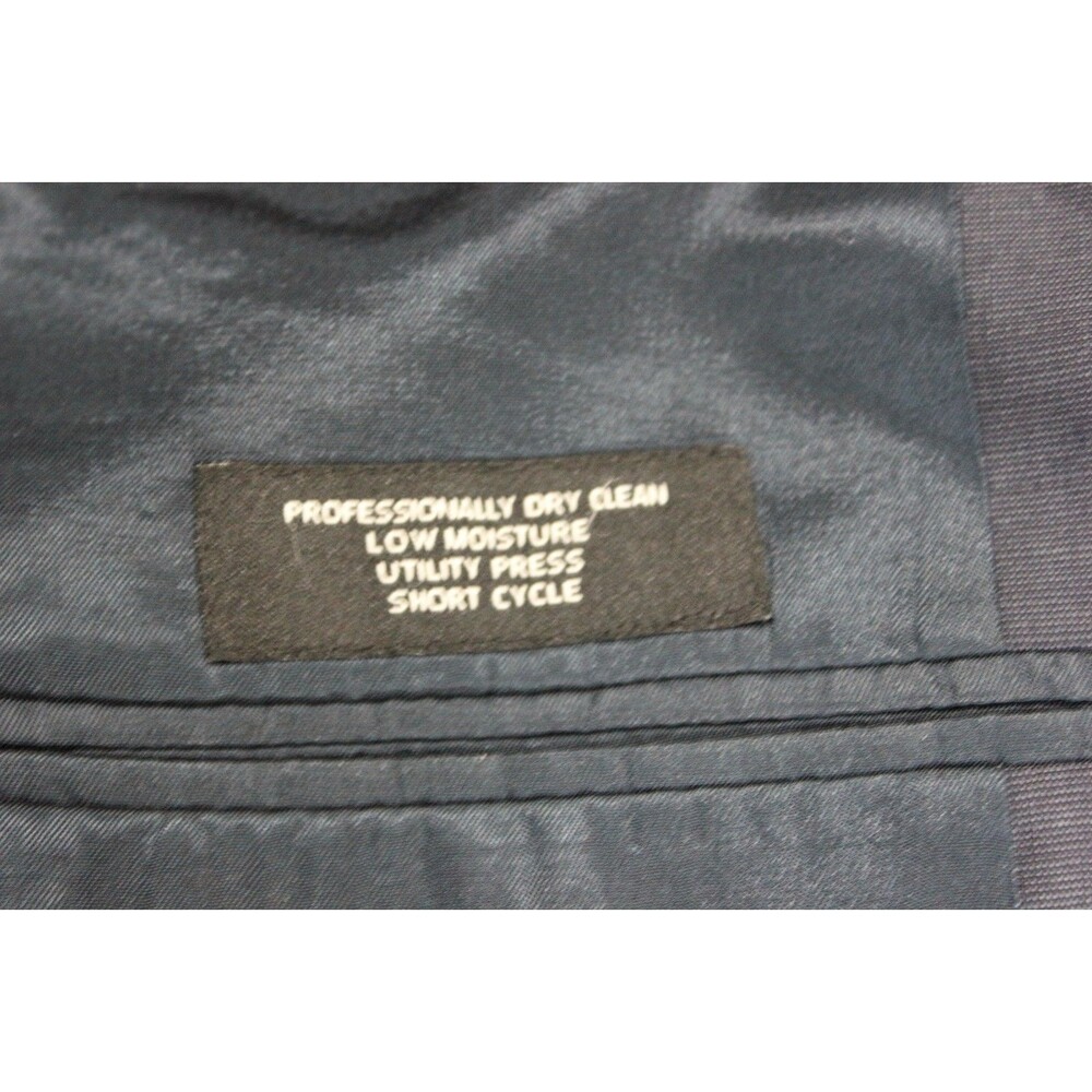 Jos a Bank 2 Piece Suit Mens  Blue 2 Btn Wool 41R Pleated Fronts 35" Waist - Picture 10 of 12